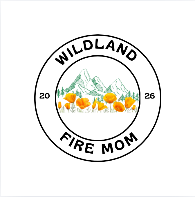 Wildland Fire Mom Gray Crew Sweatshirt: He's in the Forest