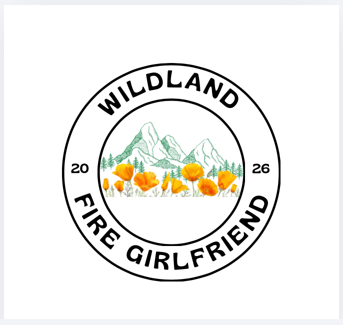 Wildland Fire Girlfriend Gray Crew Sweatshirt: He's at the fire station.